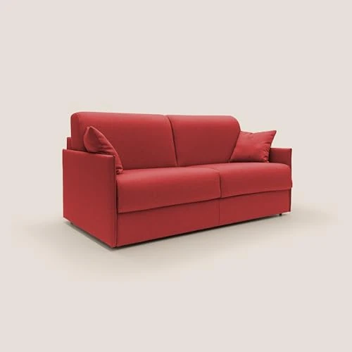 Offerta a tempo: Evans Divano letto matrimoniale in tessuto impermeabile T13 rosso 149 cm (mat. 120x197) - 41% da 1059.00 € a 630.00 €
