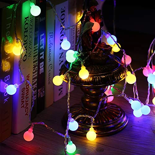 Offerta a tempo: PhilzOps 10M 100 LED Natale Catena Luminosa Esterni Colorato Luci Stringa 8 Modalità Impermeabile Lampadina per Natale Interno Camera da Letto Matrimonio Casa Feste Balcone Giardino DIY Decorazioni - 17% da 22.99 € a 19.19 €