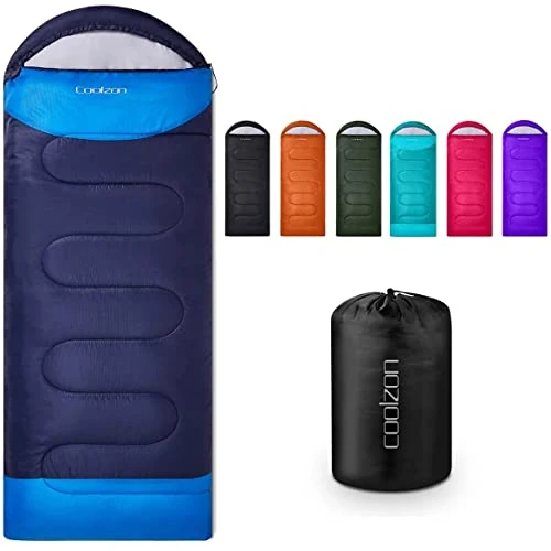 Limited-time offer: Coolzon Outdoor Sleeping Bag for Camping, for 3-4 Seasons, Adult Blanket, Small Packed Size, Ultralight Carry Bag, Soft, Thick and Warm, for Outdoor Camping, Travel, Hiking, Navy from 29.99 £ to 23.99 £ (save 20%)
