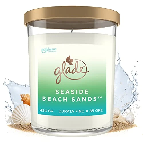 Glade Vela aromática extra grande en cristal, regalo, 454 g, larga duración de combustión hasta 85 horas.