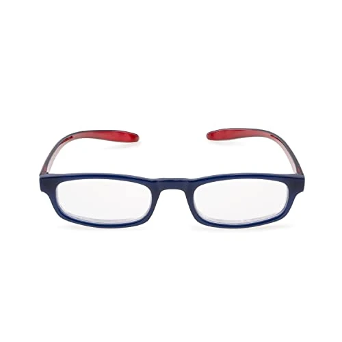 Offerta a tempo: Contacta, Hug, Occhiali da Lettura per Uomo e Donna, Occhiale Autoreggente da Collo, Aste Allungate e Ricurve, Colore Blu con Asta Rossa, Diottrie +3,50, Confezione con Astuccio Portaocchiali, 19g - 0.00% da 12.84 € a 12.84 €