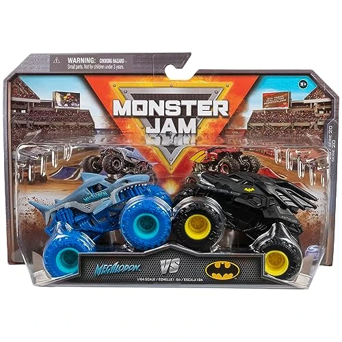 Limited-time offer: Monster Jam - Original Two Pack with the Batmobile vs. Megalodon - Authentic Monster Trucks in 1:64 Scale from 20.73 GBP to 20.73 GBP (save 0%)