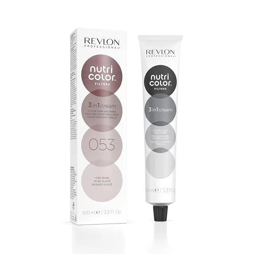 REVLON PROFESSIONAL Nutri Color FILTERS – METAL-ICE FILTERS 053 Iced Rose, 100 ml, Farbmaske mit INSTA-PIC-TECHNOLOGY, Tönungsmaske zur Farbauffrischung, für metallische Farbergebnisse, vegan