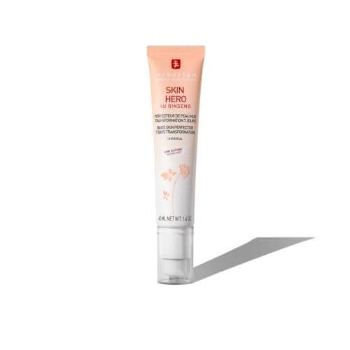 Erborian Skin Hero met witte ginseng - 7 dagen naakte huid perfectioneert ongetinte gezichtsverzorging met hyaluronzuur - Koreaanse cosmetische gezichtsverzorging - 40 ml