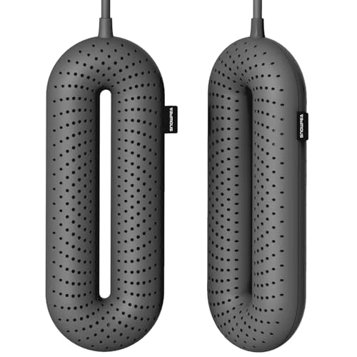 Snowpea Asciuga Scarpe Elettrico, Asciuga Scarponi da Sci, Scalda Scarpe e Scarponi per Asciugare Le Scarpe Sudate ed Eliminare i Cattivi Odori, Spegnimento Auto 3/6/9 Ore - Spina EU