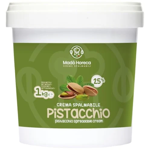 Offerta a tempo: MADÒ Crema Spalmabile al Pistacchio Artigianale MADE IN ITALY - Creme Spalmabili per Panini, Dolci, Colazioni, Prodotti da Pasticceria (1kg) - 0.00% da 29.99 € a 29.99 €