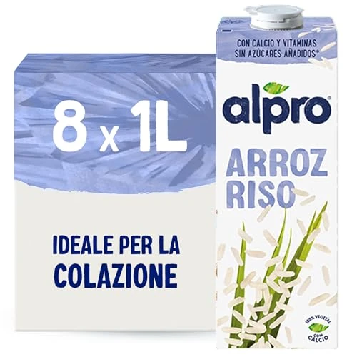 Oferta limitada: Alpro Bebida Vegetal de Arroz - Pack de 8 x 1L de 18.32 € a 12.42 € (ahorro 32%)
