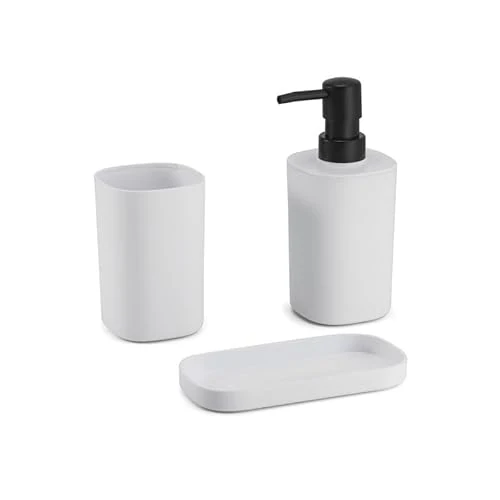 Oferta limitada: MSV Bad Accessoires - Dispensador de jabón, jabonera, Vaso para cepillos de Dientes, Color Blanco Mate de 14.55 EUR a 14.55 EUR (ahorro 0%)
