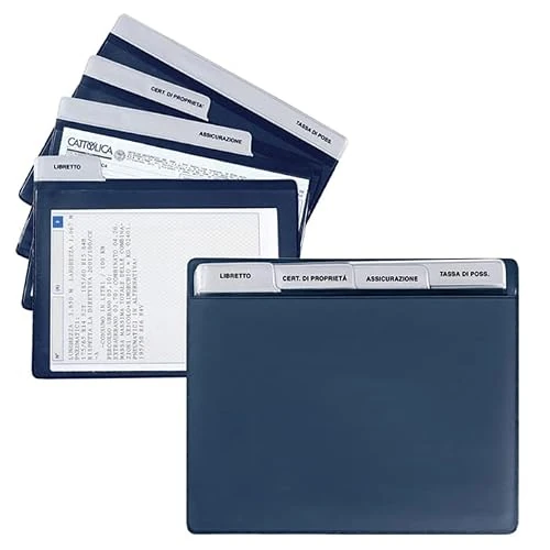 Zeitlich begrenztes Angebot: pubblimania Auto-Dokumententasche mit Tam-Fächern mit 4 Karten, einzeln herausnehmbar (blau) von 9.99 € auf 9.99 € (0.00% Rabatt)