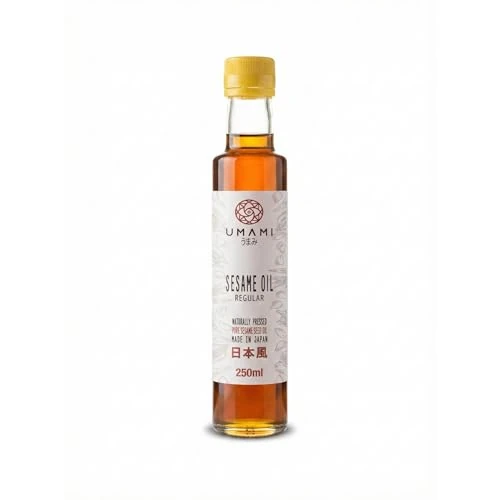 Offerta a tempo: Umami Olio di Sesamo Tostato 250ml - 100% Puro e Naturale - Prodotto in Giappone - Ideale per Wok, Ramen, Poke e Insalate - 0.00% da 11.99 € a 11.99 €