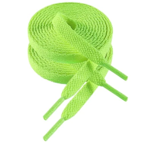 Offerta a tempo: VSUDO 140 cm Lacci Scarpe Verde Fluo Piatti da Ginnastica, Neon Green Shoelace for Sneakers, Larghi 8mm Stringhe Scarpe Sportive di Ricambio (1 Paio-Verde Neon-140cm) - 0.00% da 6.99 € a 6.99 €