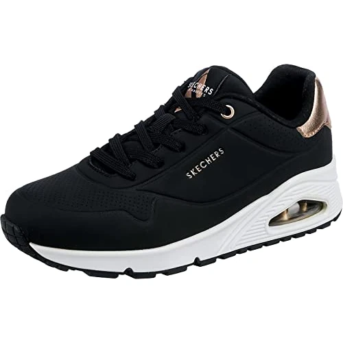 Skechers Uno Golden Air Kobiety buty treningowe, Black Durabuck White/Mesh Trim, 36 EU