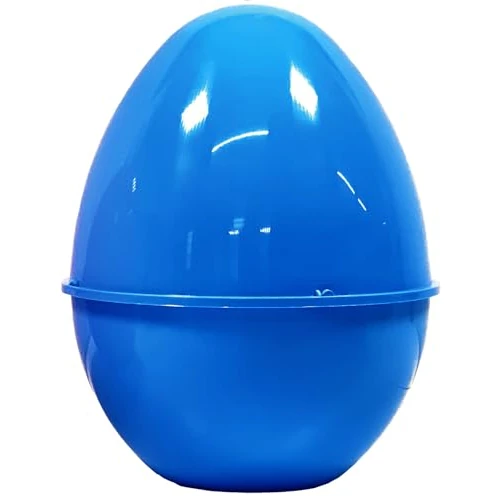 Clondo Uovo da Riempire, Guscio Pasqualone Vuoto, Plastica, 39 Centimetri (Azzurro)
