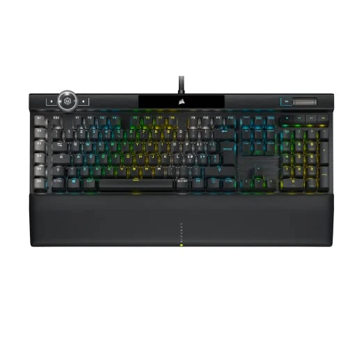 Begrenztes Angebot: Corsair K100 RGB Opto-mechanische Gaming-Tastatur (OPX RGB-Schalter, RGB LED-Hintergrundbeleuchtung, Keycap Set aus Polycarbonat, abnehmbare magnetische Handballenauflage aus Kunstleder) Schwarz von 166.09 EUR auf 166.09 EUR (Rabatt 0%)