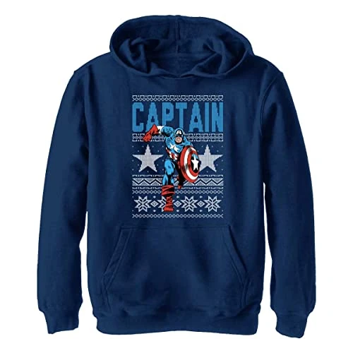 Limited offer: Marvel Avengers Classic - Ugly Captain YTH Hoodie Navy blue 9/11 from 39.41 EUR to 39.41 EUR (save 0%)