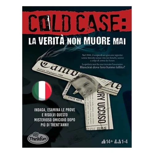 Limited offer: Think Fun - Cold Case 1, The Truth Never Dies, Italian Version, 1-4 Players, Recommended Age 14+, 76466 2, Multi-Colour from 9.99 EUR to 8.49 EUR (save 15%)