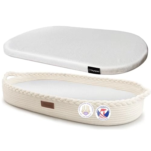 Offerta a tempo: Yunioo Cesta Fasciatoio per Neonato con Materassino Impermeabile Fasciatoio Portatile Neonato Morbido Cuscino Adatto a Cassettiera e Piano Per il Cambio - 5% da 57.95 € a 54.95 €