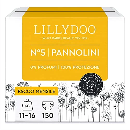 LILLYDOO Nappies, Size 5 (11-16 kg), 150 Nappies, Value Pack (FSC Mix)