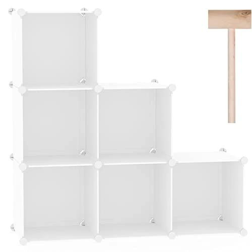 Beperkte aanbieding: C&AHOME Kubus opbergorganisator, 6-kubus planken, kast kast, doe-het-zelf plastic modulaire boekenplank, ideaal voor slaapkamer, woonkamer, kantoor, 36 inch L x 12,4 inch B x 36 inch H melkachtige UPCS06M van 29.99 EUR naar 29.99 EUR (besparing 0%)