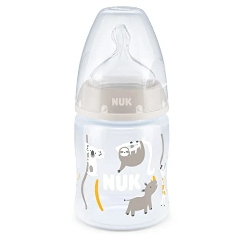 Offerta a tempo: NUK First Choice+ biberon | 0-6 mesi | Controllo temperatura | Sfiato Anti-Colica | Senza BPA | 150 ml | Tettarella in silicone | Safari (neutro) - 64% da 10.49 € a 3.78 €