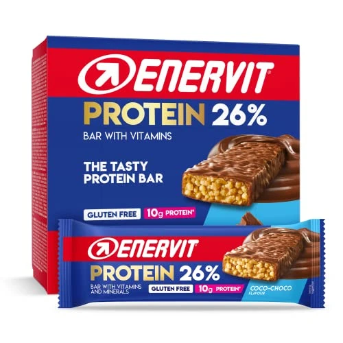 Limited offer: Enervit Protein Bar 26%, Coco-Choco, Box of 12 Bars from 22.68 EUR to 15.84 EUR (save 30%)