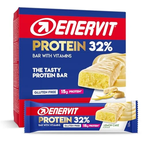Enervit Protein Bar 32%, Lemon Cake (48g x 12 Bars)