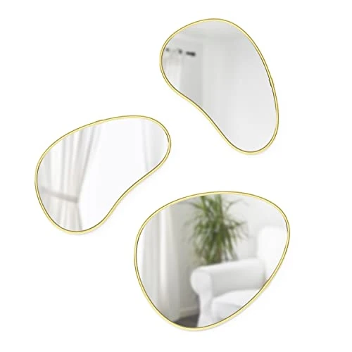 Limited offer: Umbra Pebble Wall Mirror Small Set of 3, Modern Design, Brass from 43.70 EUR to 43.70 EUR (save 0%)