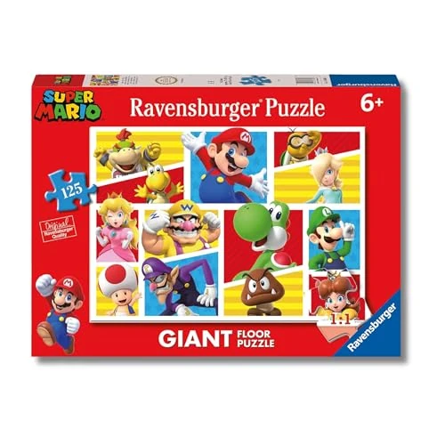 Ravensburger - Puzzles Super Mario | Puzzle 6 Años O Más | Regalo Niño 6 Años O Más De 125 Piezas | Rompecabezas Niños De 70 X 50 Cm | Ravensburger Puzzle