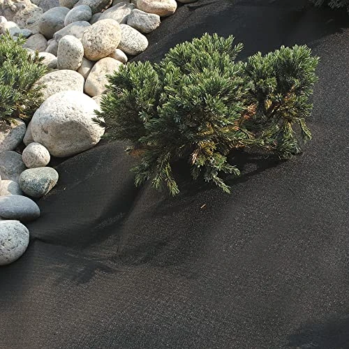 tenax Weed Resistant Fabric Mat Cover 2.1x10 m Black, for Mulching and Root Anti-Root for Synthetic Lawns