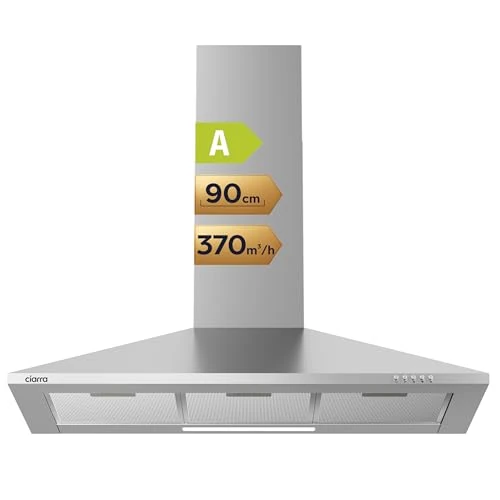 Limited-time offer: CIARRA CAS9201A 90cm Wall-Mounted Cooker Hoods Class A Stainless Steel Chimney Hood Recirculating&Ducting Kitchen Ventilation Extractor Fan from 122.99 GBP to 95.33 GBP (save 22%)