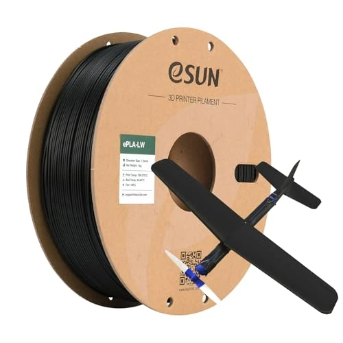 Limitiertes Angebot: eSUN Licht Gewicht PLA Filament 1.75mm, 3D Drucker Filament PLA-LW, Dimensionsgenauigkeit +/- 0.05mm, 1kg Spule (2.2 lbs) Schaumstoffmaterial für 3D Drucker, Schwarz von 19.59 EUR auf 18.61 EUR (Spare 5%)