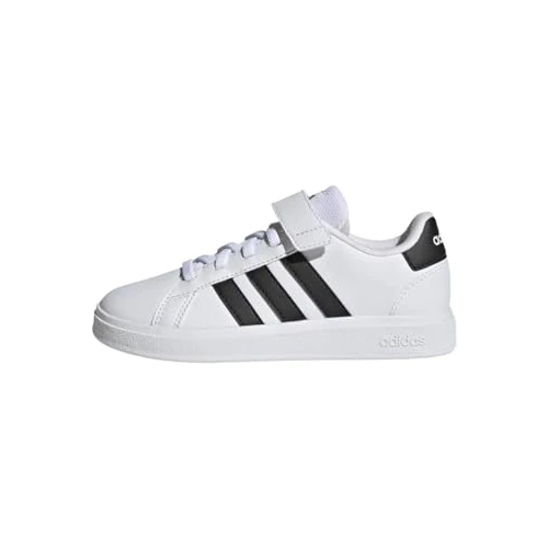 Oferta limitada: adidas Grand Court Court Elastic Lace And Top Strap Shoes, Zapatillas de tenis Unisex niños, Cloud White Core Black Core Black, 30 EU de 37.95 € a 30.00 € (ahorro 20.95%)