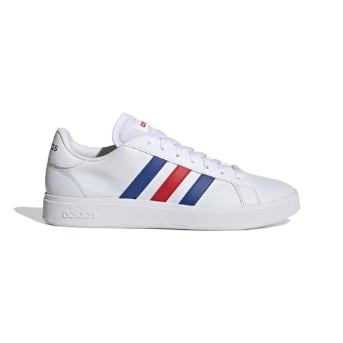 Offerta a tempo: adidas Grand Court Td Lifestyle Court Casual Shoes, Sneakers Uomo, Cloud White/Royal Blue/Vivid Red, 42 2/3 EU — 18% da 55,00 € a 44,99 €