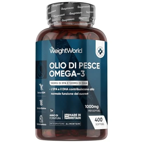 Offre limitée : Oméga 3 Huile de Poisson 400 Gélules pour +1 An d'Apport, Fish Oil Omega 3 EPA DHA sans Odeur, Selon l'EFSA, l'EPA et le DHA Contribuent au Fonctionnement Normal du Cœur, Enrichi en Vitamine E de 28.08 EUR à 24.99 EUR (remise 11%)