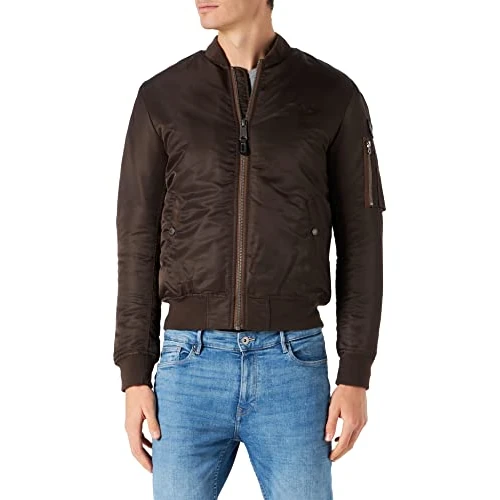 Schott NYC Airforcers Schott Bomber Jacket, Dark Brown, S, Adult