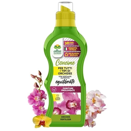 Offerta a tempo: Albagarden - Concime Orchidee - Fertilizzante Liquido Nutriente Per Abbondanti Fioriture - Ottimo Per Vaso Orchidee E Piante Ornamentali x 500 gr - 16% da 9.90 € a 8.32 €