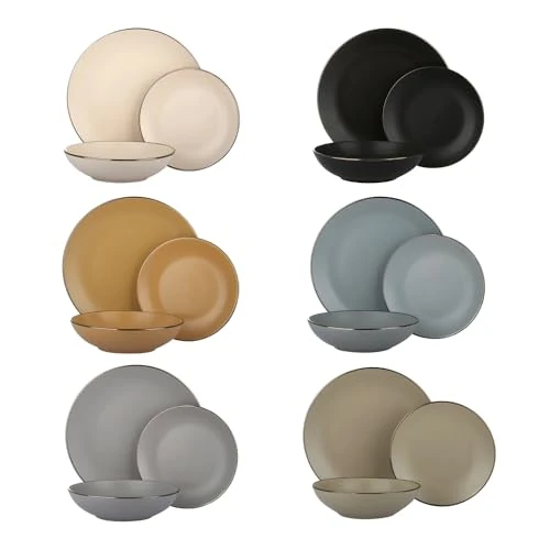Limited offer: Set of 18 dishes in Stoneware sahara multicolor from 89.90 EUR to 62.93 EUR (save 30%)