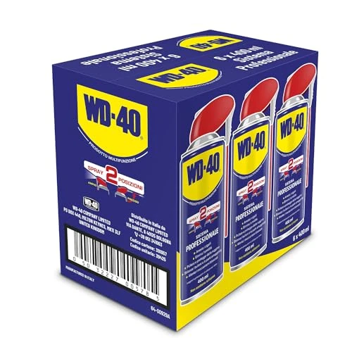 Offerta a tempo: WD-40 - Prodotto Multifunzione - Lubrificante Spray Doppia Posizione - Elimina i cigolii, sblocca, idrorepellente, previene la ruggine - Per tutti i metalli, plastica, gomma - Senza silicone - 6x400ml - 20% da 59.99 € a 48.00 €