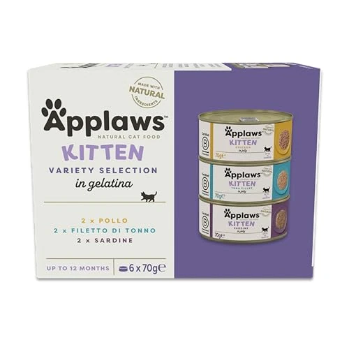 Zeitlich begrenztes Angebot: Applaws Natural Wet Cat Food for Kittens Chicken and Fish Multipack Selection In Broth - 6 x 70g Tins von 13.92 € auf 13.92 € (0.00% Rabatt)
