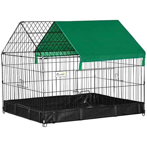 Offerta a tempo: PawHut Gabbia per Conigli, Porcellini d'India e Roditori, Gabbietta per Animali in Metallo e Tessuto Oxford, 90x75x75cm — 25% da 38,95 € a 29,19 €