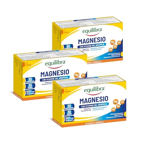 Offerta a tempo: Equilibra Integratori Alimentari, Magnesio con Vitamine del Gruppo B — 25% da 12,49 € a 9,37 €
