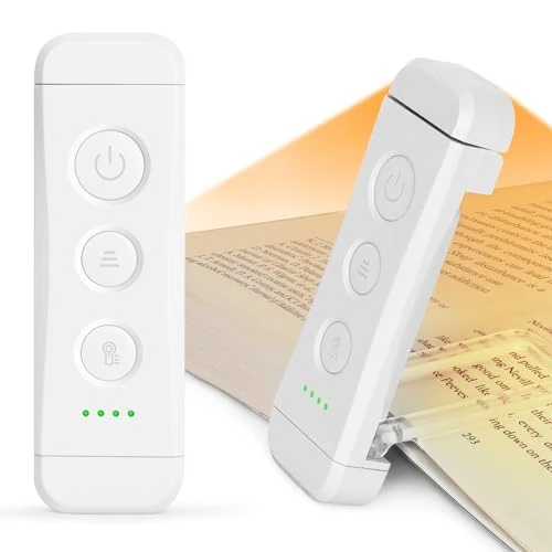 Limited offer: Glocusent Reading Light Book Light Clip On, Eye Caring Reading Lights for Books in Bed, 3 Colours & 5 Brightness Dimmable, Portable & Flexible, Long Lasting up to 80 hrs, Perfect for Book Lover from 10.97 EUR to 9.87 EUR (save 10%)
