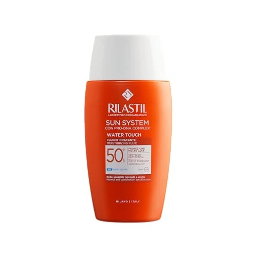 Offerta a tempo: Rilastil Sun System Water Touch Fluido Comfort, Fluido Solare Idratante Viso, Effetto Setoso e Matt, SPF 50+, per Tutti i Tipi di Pelle, Confezione da 50 ml - 16% da 13.17 € a 11.07 €