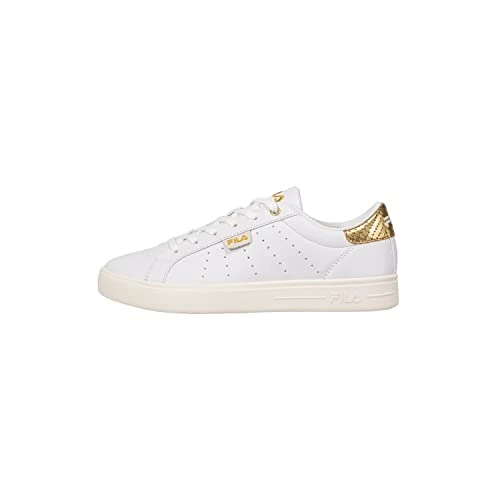 Fila Women's LUSSO F wmn Sneaker, White-Gold, 4 UK