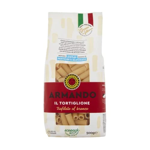 Offerta a tempo: Armando, Il Tortiglione, Pasta di Semola di Grano Duro di Filiera 100% Italiano - Trafilato al bronzo - 12 confezioni da 500 gr - 0% da 23.90 € a 23.90 €