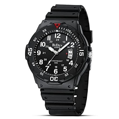 Zeitlich begrenztes Angebot: HANPOSH Herren Uhr Uhren Herren Männer Analog Quarzuhr 30M wasserdichte Armbanduhren mit Datum Casual Designer Uhr Silikon Armband von 16.99 € auf 10.99 € (35% Rabatt)