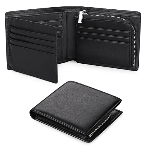 Offerta a tempo: SENDEFN Portafoglio Uomo Vera Pelle, Portafoglio bi-Fold Uomo Portamonete, Blocco RFID Portafoglio per Uomo Con 15 Porta Carte di Credito - 5% da 25.99 € a 24.69 €