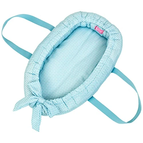 Theo Klein 1745 Baby Coralie, Capazo y Cambiador, 3 en 1, Base para Cambiar pañales y Transportar muñecas, Juguete para niños Desde 3 años