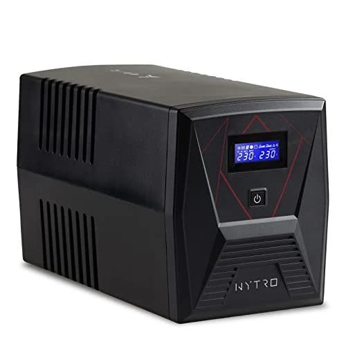 Tijdelijke aanbieding: EPYC® NYTRO UPS met zuivere sinusgolf, UPS voor gaming-pc, actieve PFC, Mac en gameconsole, vermogen 1500 VA/900 watt, 2 Schuko + 3 IEC-uitgangen, Line Interactive Black (1500VA / 900Watt) van 339.00 € naar 339.00 € (0.00% korting)