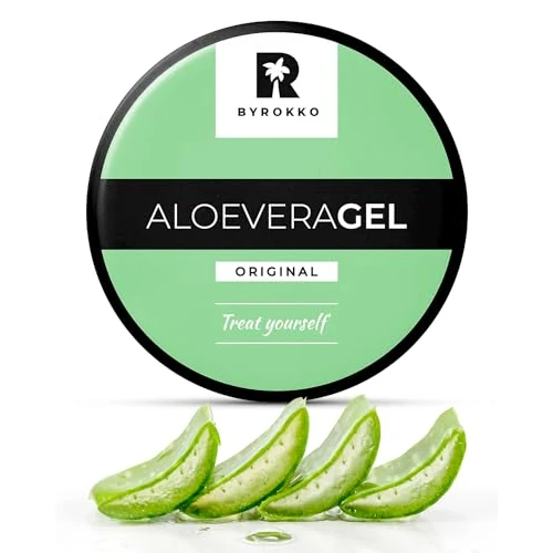 Offerta a tempo: BYROKKO Gel di aloe vera (215 ml), ad assorbimento rapido e rinfrescante, idrata intensamente, rigenera e previene il peeling, cura naturale dopo-sun - 40% da 19.99 € a 11.99 €